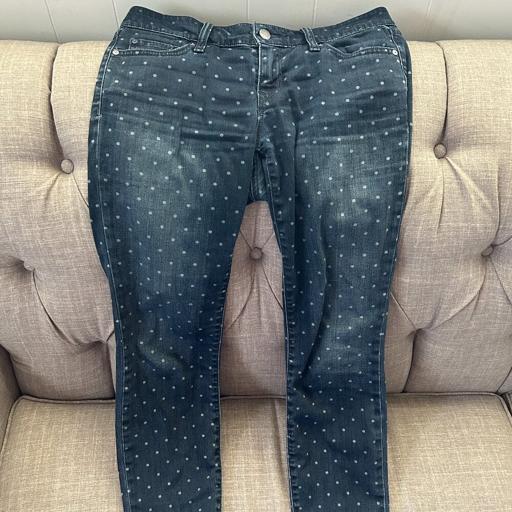 Gap 1969 polka dot jeans, size 25